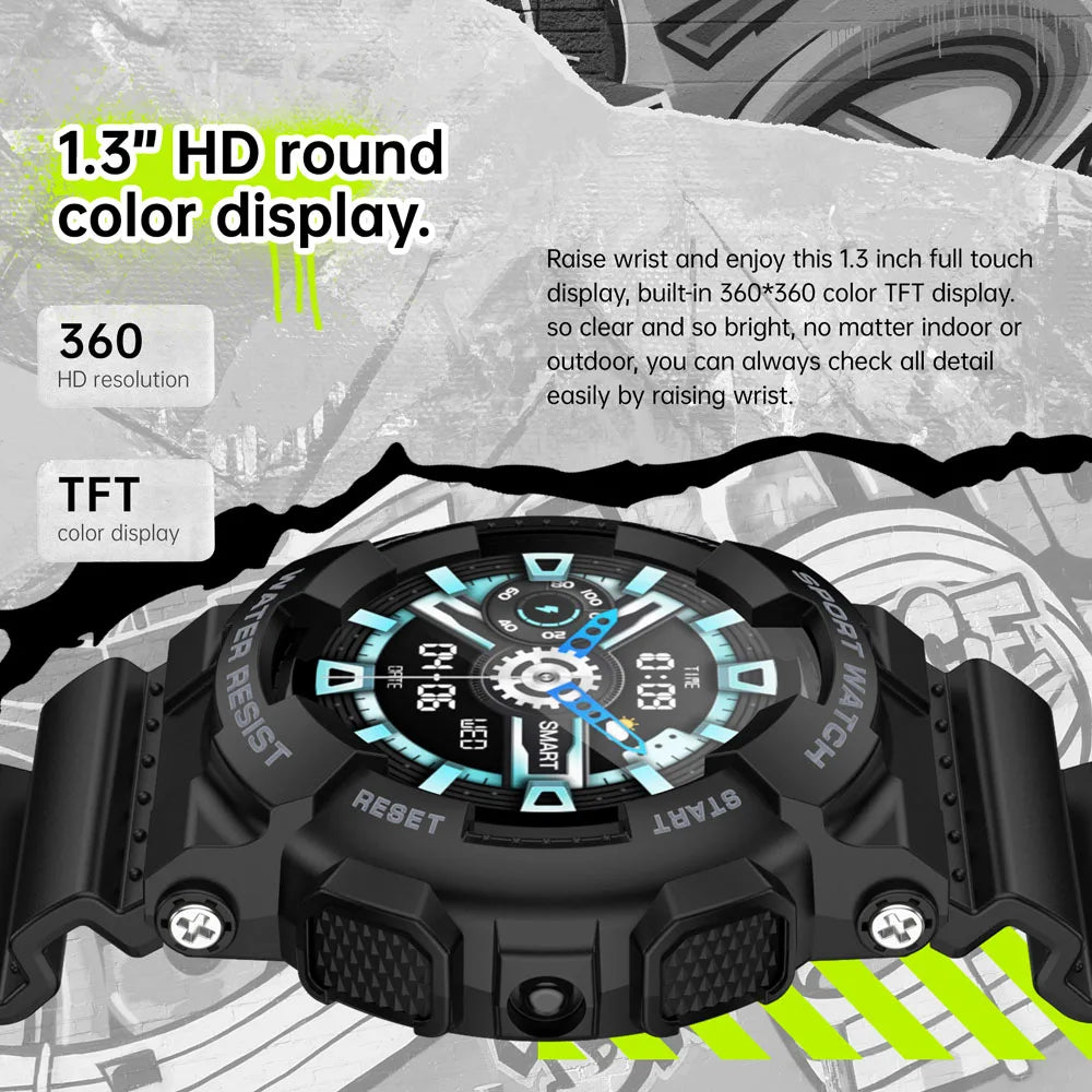 2026  Smart Watch Original Design IP68 Waterproof Bluetooth Call Health Monitor 100+ Sports Modes Flashlight