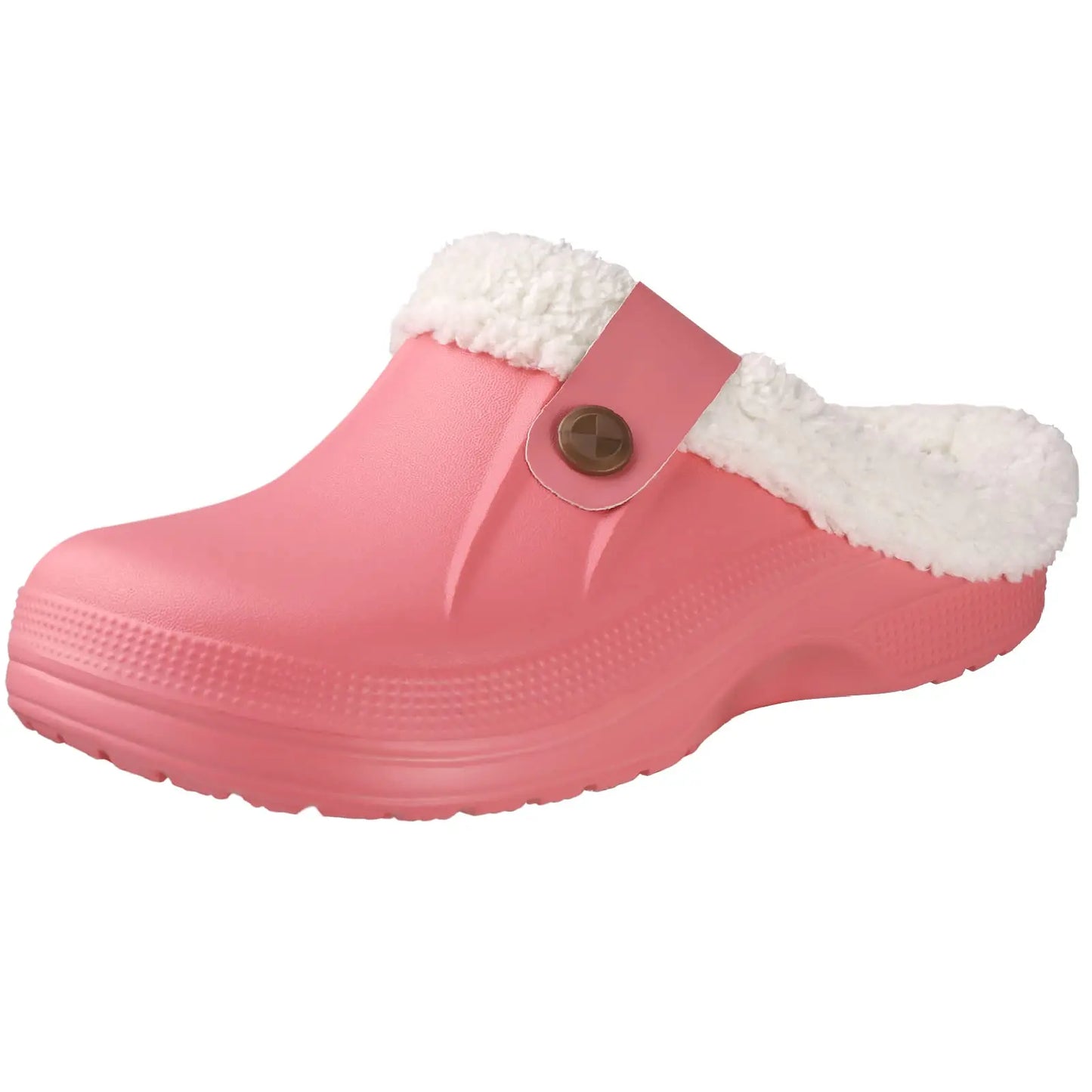 CRACOMIN Tamancos Forrados a Pelo Mulher Homem Sapatos de Jardim Impermeáveis Chinelos Felpudos de Inverno Sapatos de Quarto de Pelúcia Tamancos de Pelo Modernos para Exterior