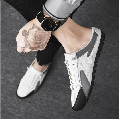 Summer Slippers for Men Trendy Men's Flat Bottom Casual Shoes Soft Sole Support Shoes Men's Sneakers