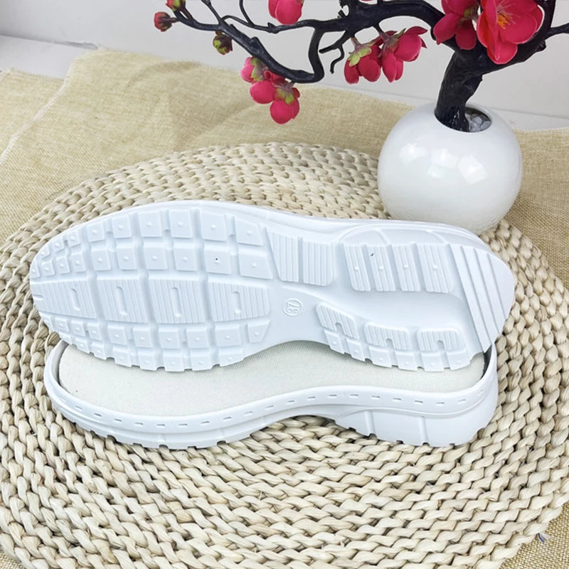 Sports Shoes Tendon Soles Hollow Thread Wool Shoes Woven Hook Shoes Slipper Rubber Shoes Sole DIY Shoe Soles Repair Materials