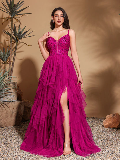 Vestido comprido de senhora Rose Red Vestidos de noite familiares vestidos de festa trajes de festival roupa de formatura roupa de encontro de férias