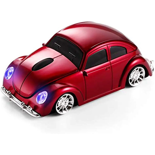 Classic Car Shaped Mouse [Updated] with LED Headlights, 1600 DPI, 2.4Ghz Wireless Computer Mouse, Comfortable for Every Use