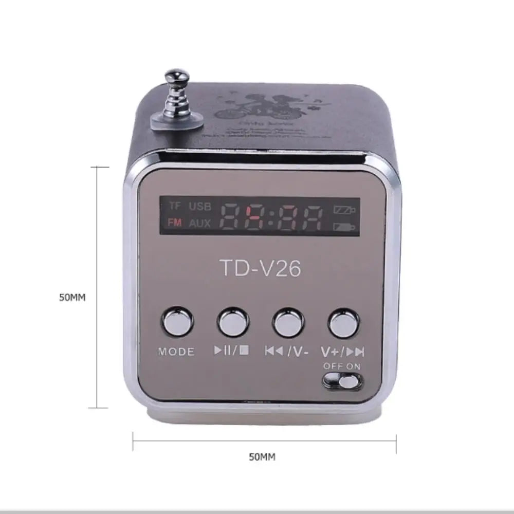Mini Radio FM Bluetooth Speaker Portable Small Wireless Music Sound Box Bocina MP3 Player Coluna Column Bluetooth Caixa De Som