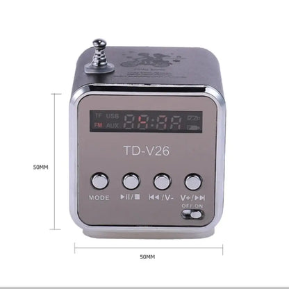 Mini Radio FM Bluetooth Speaker Portable Small Wireless Music Sound Box Bocina MP3 Player Coluna Column Bluetooth Caixa De Som
