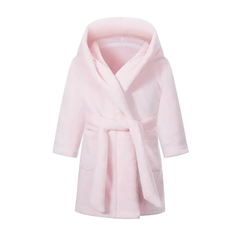 Winter Christmas Bath Robe For Girls Pajamas Animal Hooded Robes Children Dressing Gown Boys Sleepwear Kids Bathrobe 6 8 10 12Y