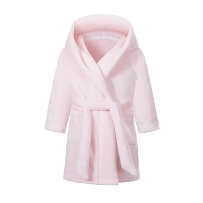 Winter Christmas Bath Robe For Girls Pajamas Animal Hooded Robes Children Dressing Gown Boys Sleepwear Kids Bathrobe 6 8 10 12Y
