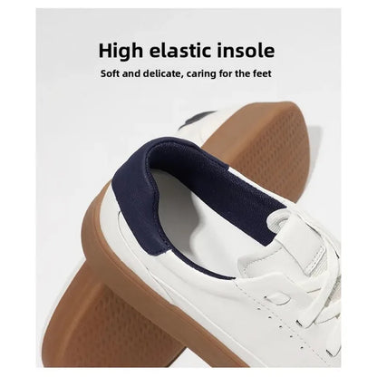 Sapatos masculinos sapatos de couro masculinos sapatos casuais com sola leve e macia sapatos brancos pequenos masculinos Confortável de usar Resistente ao desgaste