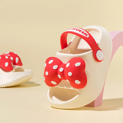MELITTDEER Girls‘ Sandals - Kids Slippers, Soft Sole and Beautiful Bows , Adjustable heel strap, EVA Material, Oudoor Use