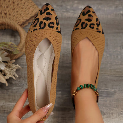 Sapatilhas Bico Fino Sapatos Femininos Confortáveis Sapatos Femininos Moda 2024 Sapatos de Leopardo Zapato Mujer Casual Sapatos Feminino Zapatillas