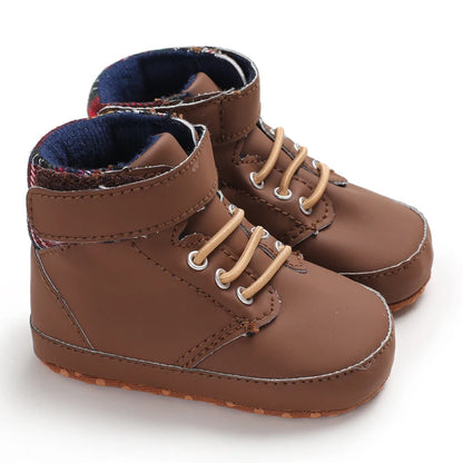 Newborn Male Baby Shoes Soft Soled Crib Shoes Warm Boots Anti Slip Sports Shoes 0-18 Months Old The First Walking Shoe