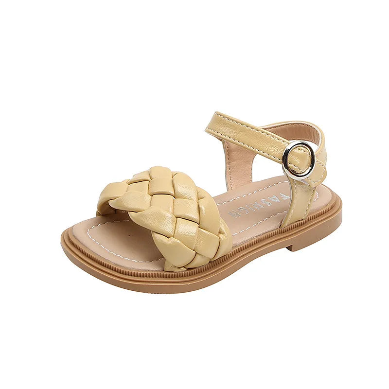 Sapatilhas de Verão para Crianças Meninas Pequenas Sandálias de Praia da Moda Princesa Vestido de Festa Sola Macia Sapatos de Bebé e Criança