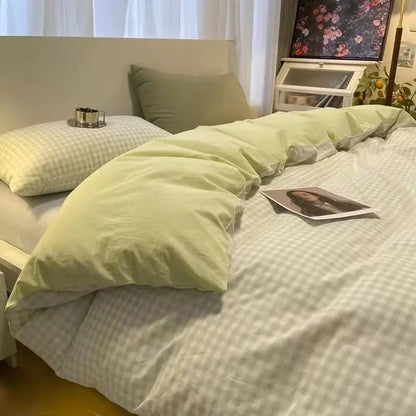Classic Duvet Cover Set with Pillowcases Flat Sheet Nordic Style No Comforter 2025 New Bedding Kit Double Twin Size Bed Linens