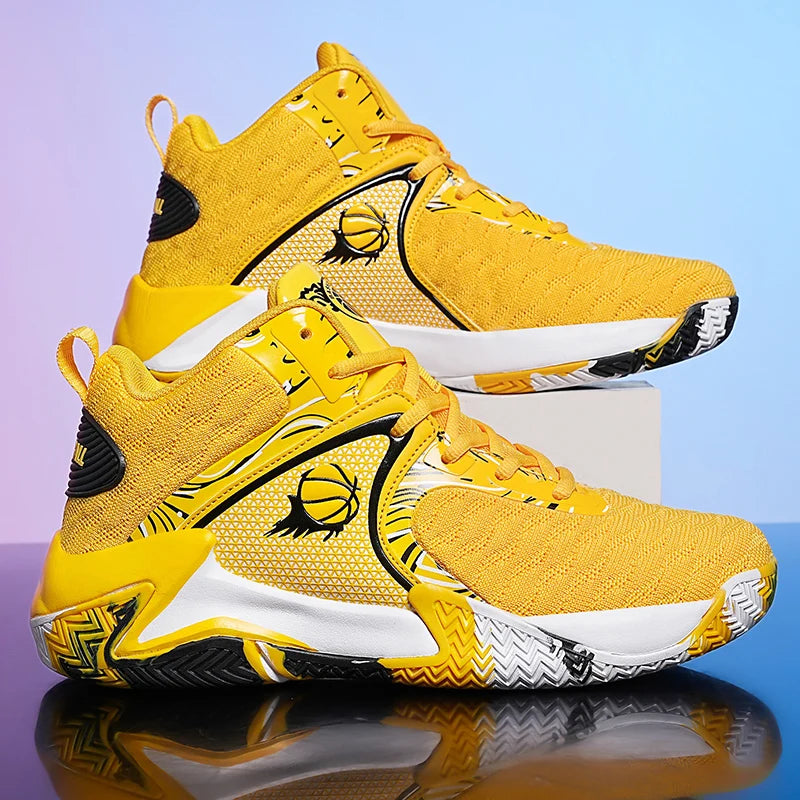 Sapatilhas de Basquetebol Masculinas Novas Sapatilhas Desportivas Antiderrapantes com Amortecimento Sapatilhas de Treino de Fitness Botas de Basquetebol Masculinas Ténis Tamanhos 39-48