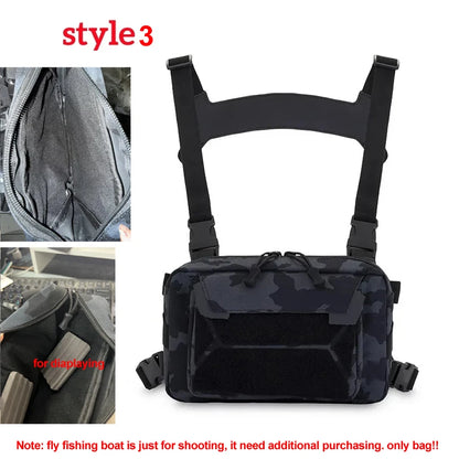 Fishing Chest Bag Men's Tactical Bags Waterproof Molle Nylon Climbing Camping Backpacks Outdoor Travel Vest Backpack Fanny Pack
