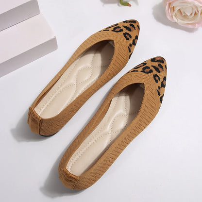 Sapatilhas Bico Fino Sapatos Femininos Confortáveis Sapatos Femininos Moda 2024 Sapatos de Leopardo Zapato Mujer Casual Sapatos Feminino Zapatillas