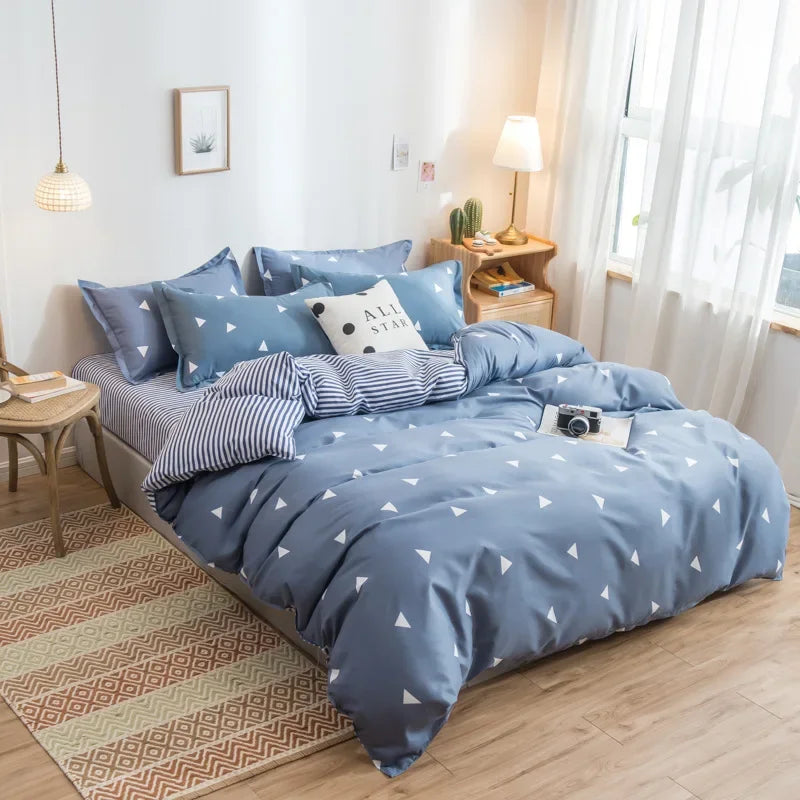 Cute Cartoon Print Duvet Cover 220x240 Lovely Pattern Adults Kids Quilt Cover AB Double-sided Comforter Covers No Pillow Cases