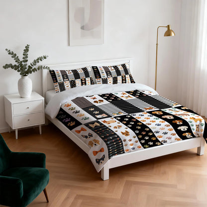 "Euphoria" Season 3 - Dog Print Duvet Cover Set, soft, skin-friendly, and comfortable, suitable for teenagers' bedrooms.