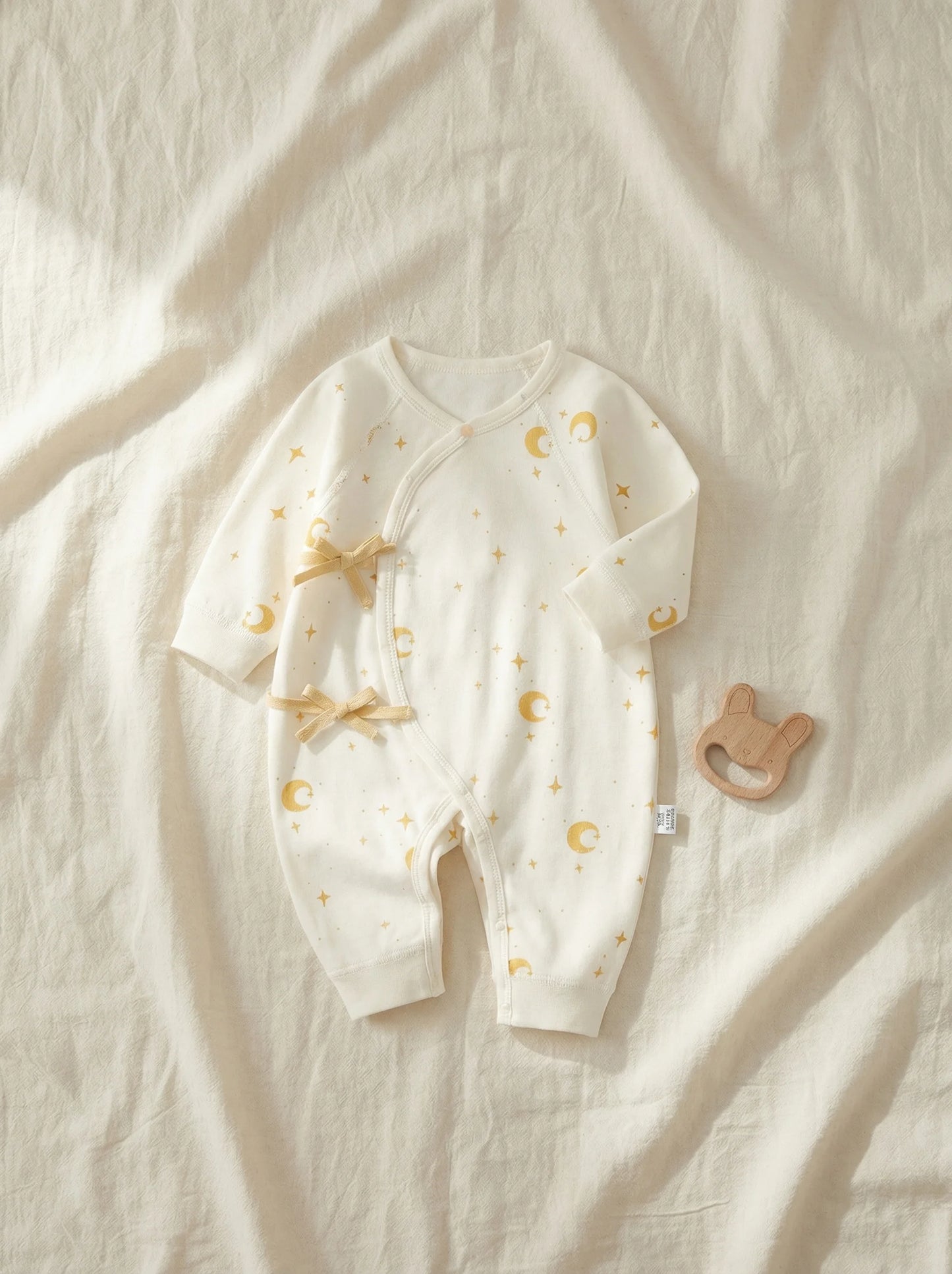 0-6M Infant Baby Jumpsuit Sleepwear Cotton Soft Breathable Newborn Romper Star Moon Print Unisex Baby Pajamas Playsuits