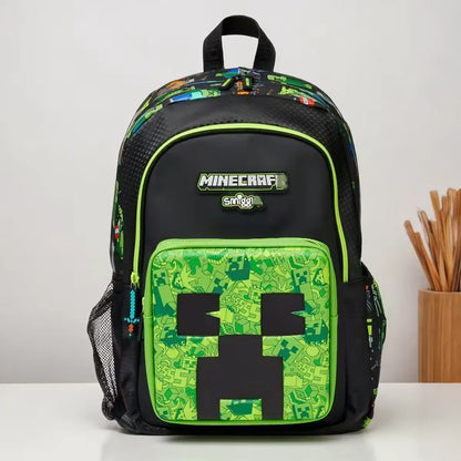 Mochila Escolar Ergonómica Smiggl Minecra Leve Grande Capacidade Respirável de Descompressão para Estudantes