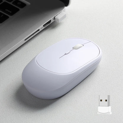 Rato Sem Fios Rato Recarregável Rato Gamer Dois Modos Compatível com Bluetooth Rato 2.4G para Portátil Pad Tablet PC Macbook Mause