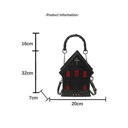 Nova Bolsa Tiracolo Criativa Tridimensional em Forma de Casa para Mulheres Estilo Punk Bolsas de Ombro Personalizadas para Mulheres Estilo Pop QUENTE