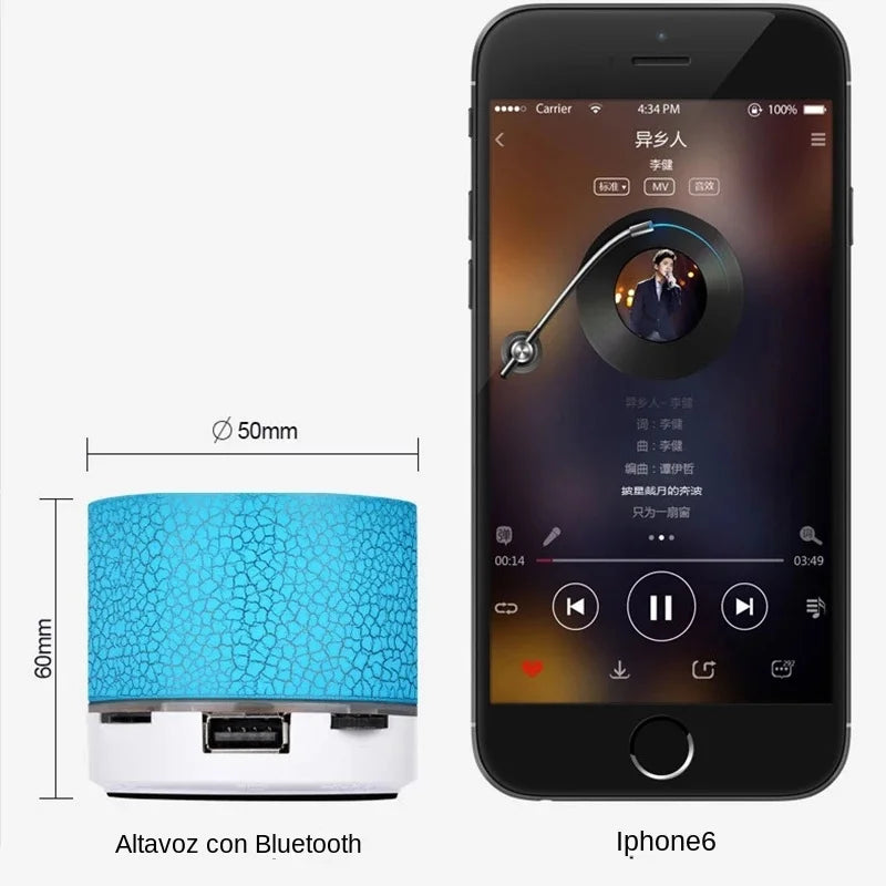 Wireless Bluetooth Speaker Mini PC Loudspeaker Crack LED SD Card USB Subwoofer Portable Music Sound Column For Desktop Computer