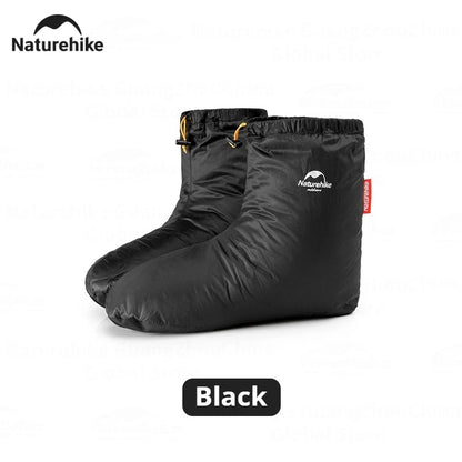 Naturehike Duck Goose Down Foot Cover Camping Hiking Winter Warm 0~-15℃ 650 700FP Slipper Boots Waterproof Shoe Sock Ultralight