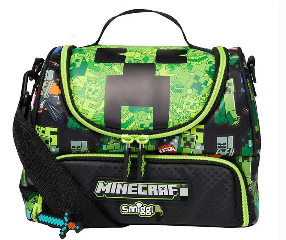 Mochila Escolar Ergonómica Smiggl Minecra Leve Grande Capacidade Respirável de Descompressão para Estudantes