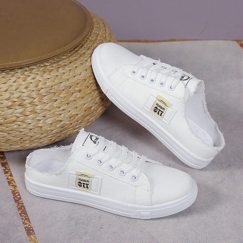 Spring Summer Women Canvas Sneaker Low Top Denim Sneakers Ladies Lace-Up Flat Canvas  Board Shoes Female sapatos femininos