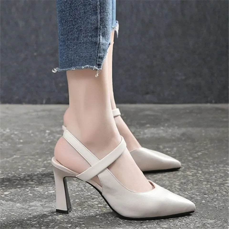 Cresfimix sapatos femininas lady fashion white patent leather elegant high quality square heel shoes for office hotel work ba430