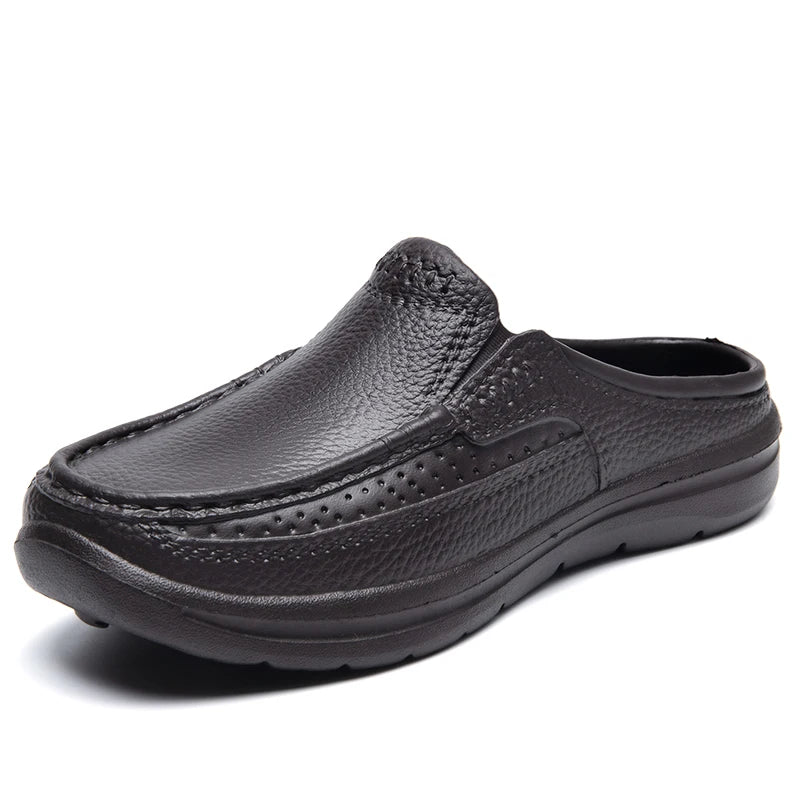 Sapatos masculinos de primavera e verão, novos, respiráveis, impermeáveis, antiderrapantes, resistentes a óleo, com sola macia, sapatos de chef casuais e modernos, sapatos de condução