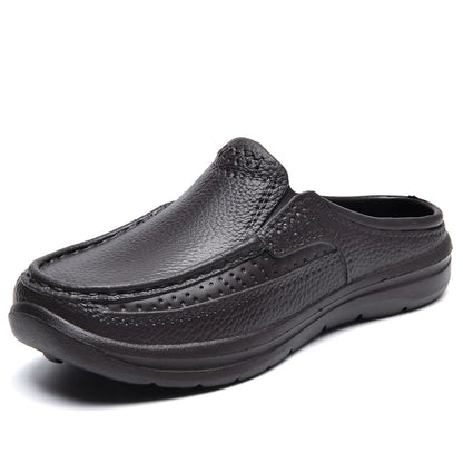 Sapatos masculinos de primavera e verão, novos, respiráveis, impermeáveis, antiderrapantes, resistentes a óleo, com sola macia, sapatos de chef casuais e modernos, sapatos de condução