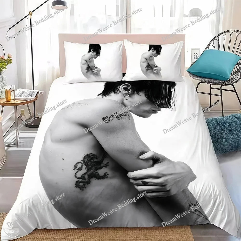 Hot Singer Y-Yungblud Idols Duvet Cover Set Home Style Bedding Soft Laundry Cotton Bed Student Dormitory Gift