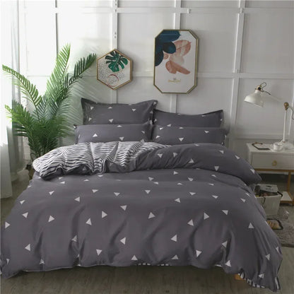 Cute Cartoon Print Duvet Cover 220x240 Lovely Pattern Adults Kids Quilt Cover AB Double-sided Comforter Covers No Pillow Cases