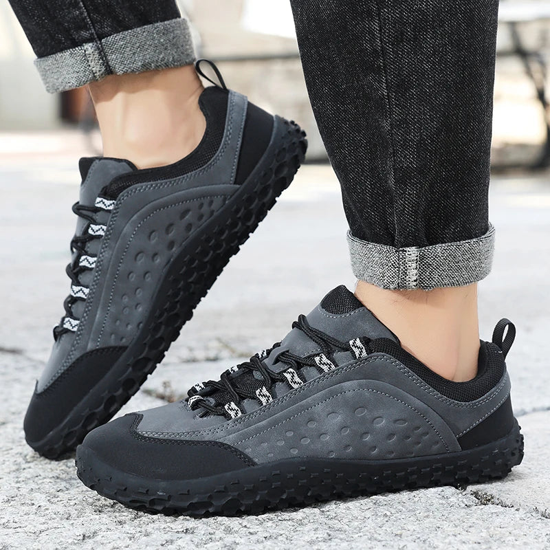Outdoor Hiking Shoes Slip on Mountaining Shoes Men Wide-Toe-Box Barefoot Shoes for Men Walking Shoes Man Runnign Shoes Sneakers