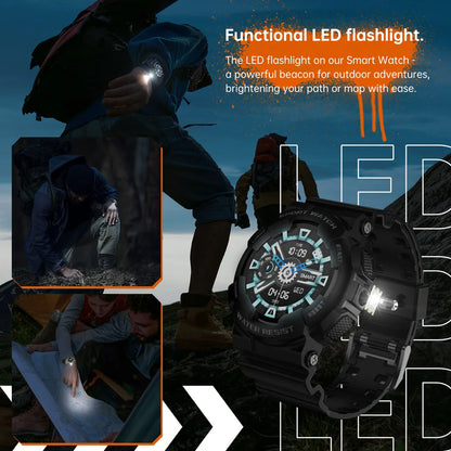 2026  Smart Watch Original Design IP68 Waterproof Bluetooth Call Health Monitor 100+ Sports Modes Flashlight
