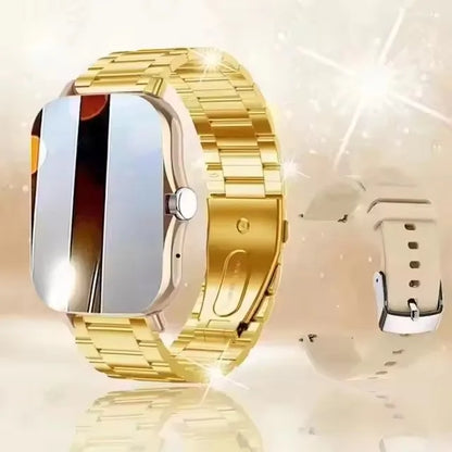 Smart watch with full touch screen, call, message reminder, music control and other functions, compatible with iPhone/android mo