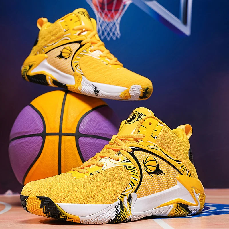 Sapatilhas de Basquetebol Masculinas Novas Sapatilhas Desportivas Antiderrapantes com Amortecimento Sapatilhas de Treino de Fitness Botas de Basquetebol Masculinas Ténis Tamanhos 39-48