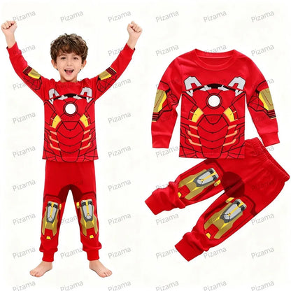 100 Cotton Boys Pajamas Super Hero Kids Pyjamas Children Sleepwear Toddler Baby Nightwear Pijamas Homewear