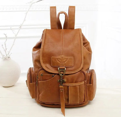 Mochila Feminina de Couro, Mochila Escolar para Meninas, Multifunções, Viagem, Mochila 2022