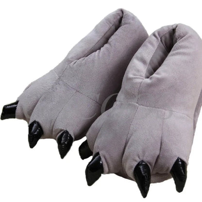 Winter Warm Soft Indoor Floor Slipper Women Men Shoes Paw Funny Animal Christmas Monster Claw Plush Home Onesie Shoes for Couple
