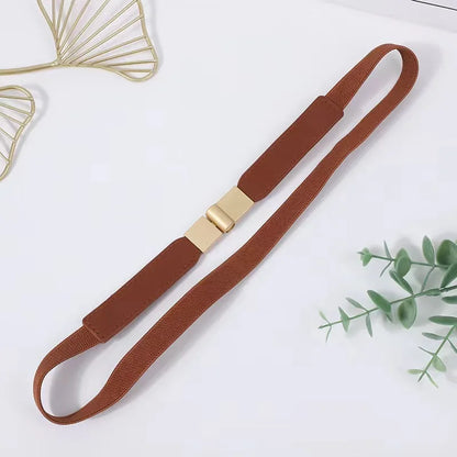 Thin Elastic Waist Belt for Girls Fashion Decorative Belt Slimming Design for Dresses Skirts Stylish Elastic Waistband