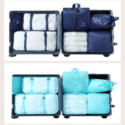 travel Packing Cubes Organizer, Lightweight Luggage Bags with Zipper for Suitcase Clothes Compression, Portable Storage Bag Set
