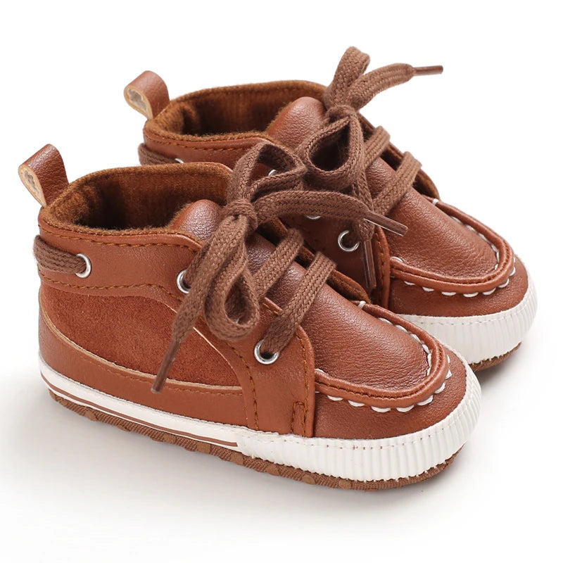 Newborn Male Baby Shoes Soft Soled Crib Shoes Warm Boots Anti Slip Sports Shoes 0-18 Months Old The First Walking Shoe