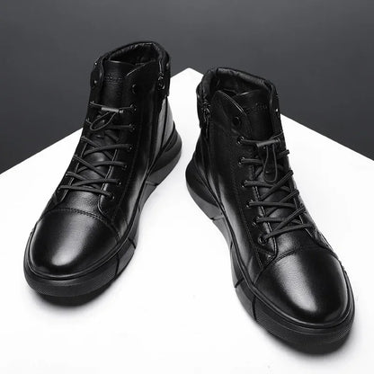 High Quality Mens Boots Luxury Slip-on Shoes for Men Outdoor All-match High-top Hard Wearing Large Size Shoes Sapatos Masculinos