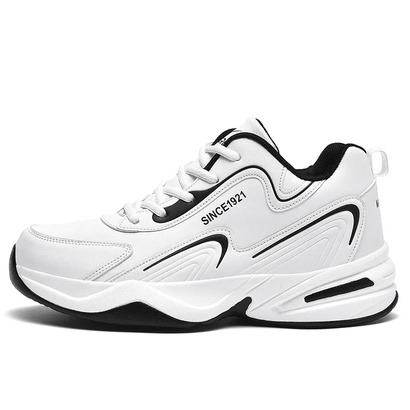 Sapatilhas Casuais Masculinas para Exterior, Caminhada, Confortáveis, Desportivas, Sapatos de Corrida para Homem, Sapatilhas de Couro Impermeáveis de Alta Qualidade para Inverno, Ténis Feminino