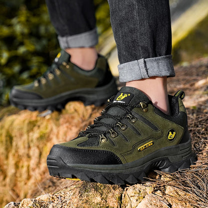 Outdoor Men's Sneaker Autumn Winter Couples Casual Shoes Mountaineering Shoes Men's Leather Walking Shoes Large Footwear