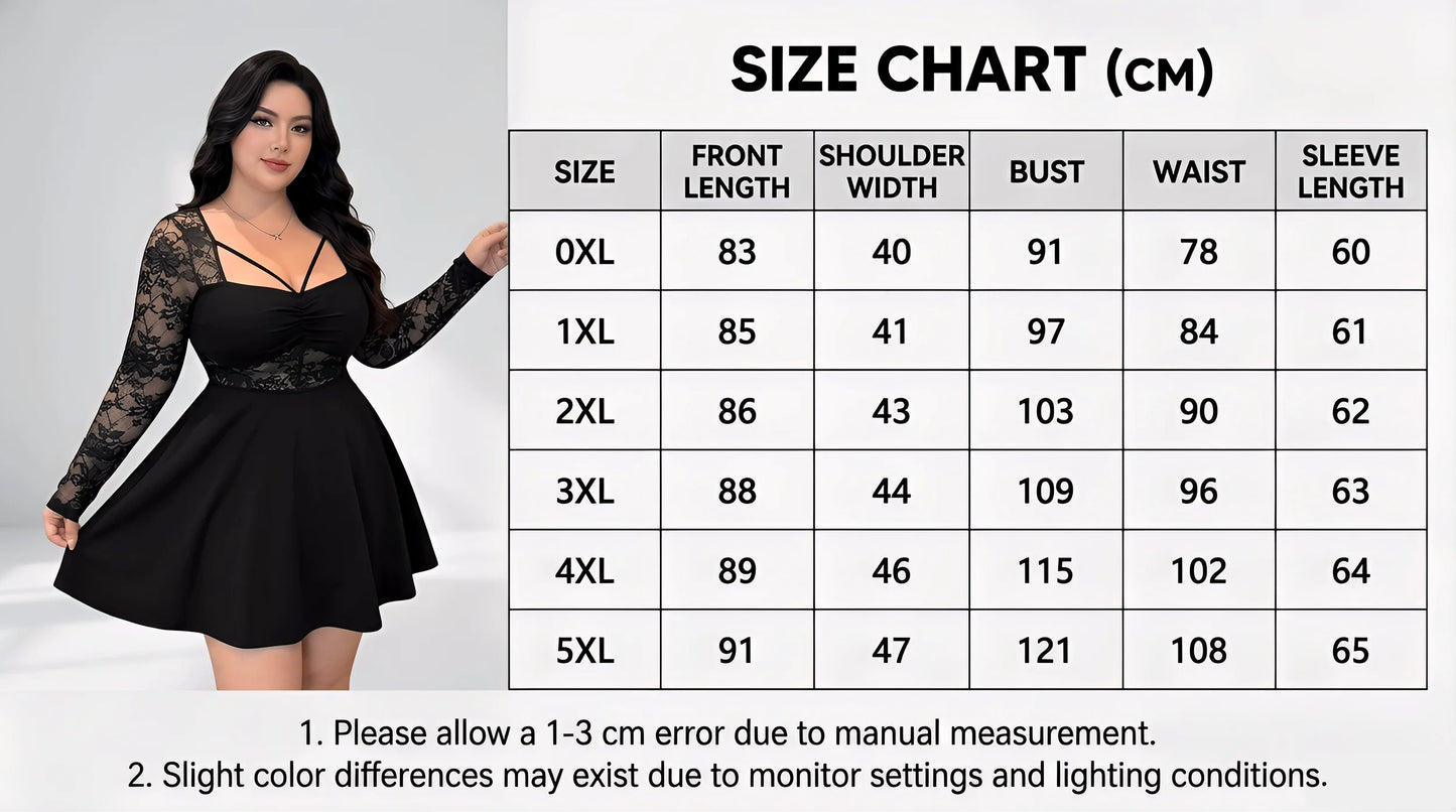 Plus Size Womens Dress Lace Long Sleeve Ruched Dress Lace Mini Dress Fit Casual Chic Apparel Dresses Spring Summer Daily Dress