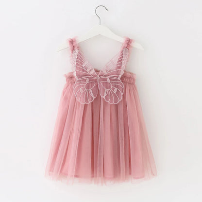 girls wings cute dresses baby ball gown tutu dress children summer clothes kids birthday party clothing for summer