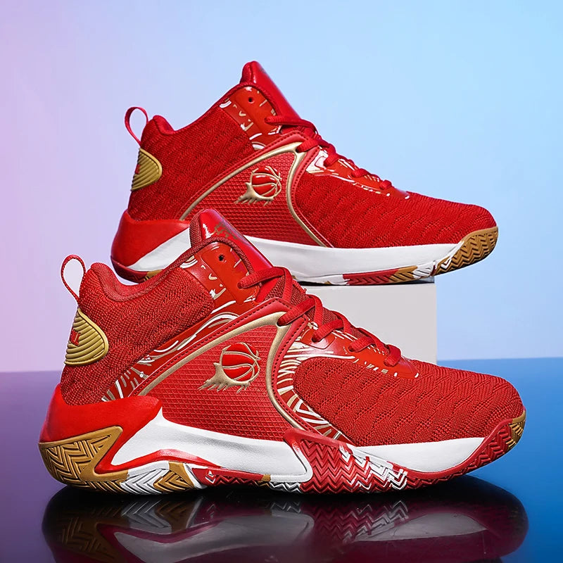 Sapatilhas de Basquetebol Masculinas Novas Sapatilhas Desportivas Antiderrapantes com Amortecimento Sapatilhas de Treino de Fitness Botas de Basquetebol Masculinas Ténis Tamanhos 39-48